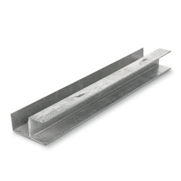 90 Degree Galvanised Steel Channel for 50mm Sleepers