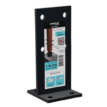 T Blade Post Support Gal “Blackout” – 140 x 140 x 300 x 10MM