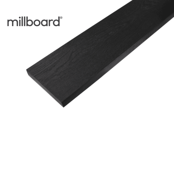 Millboard Burnt Cedar Enhanced Grain Decking Dark Colours 176 x 32mm
